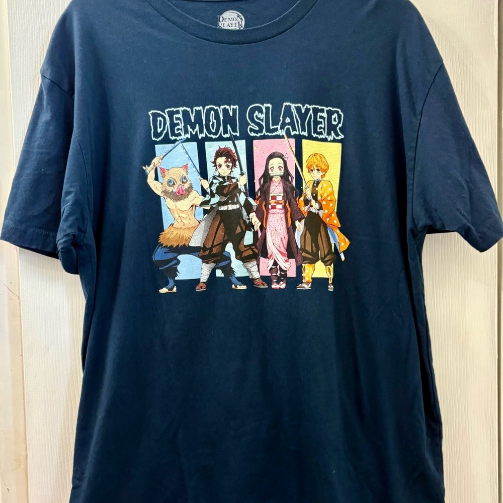 #Anime #Manga Men’s Demon Slayer Cotton Shirt Short Sleeve